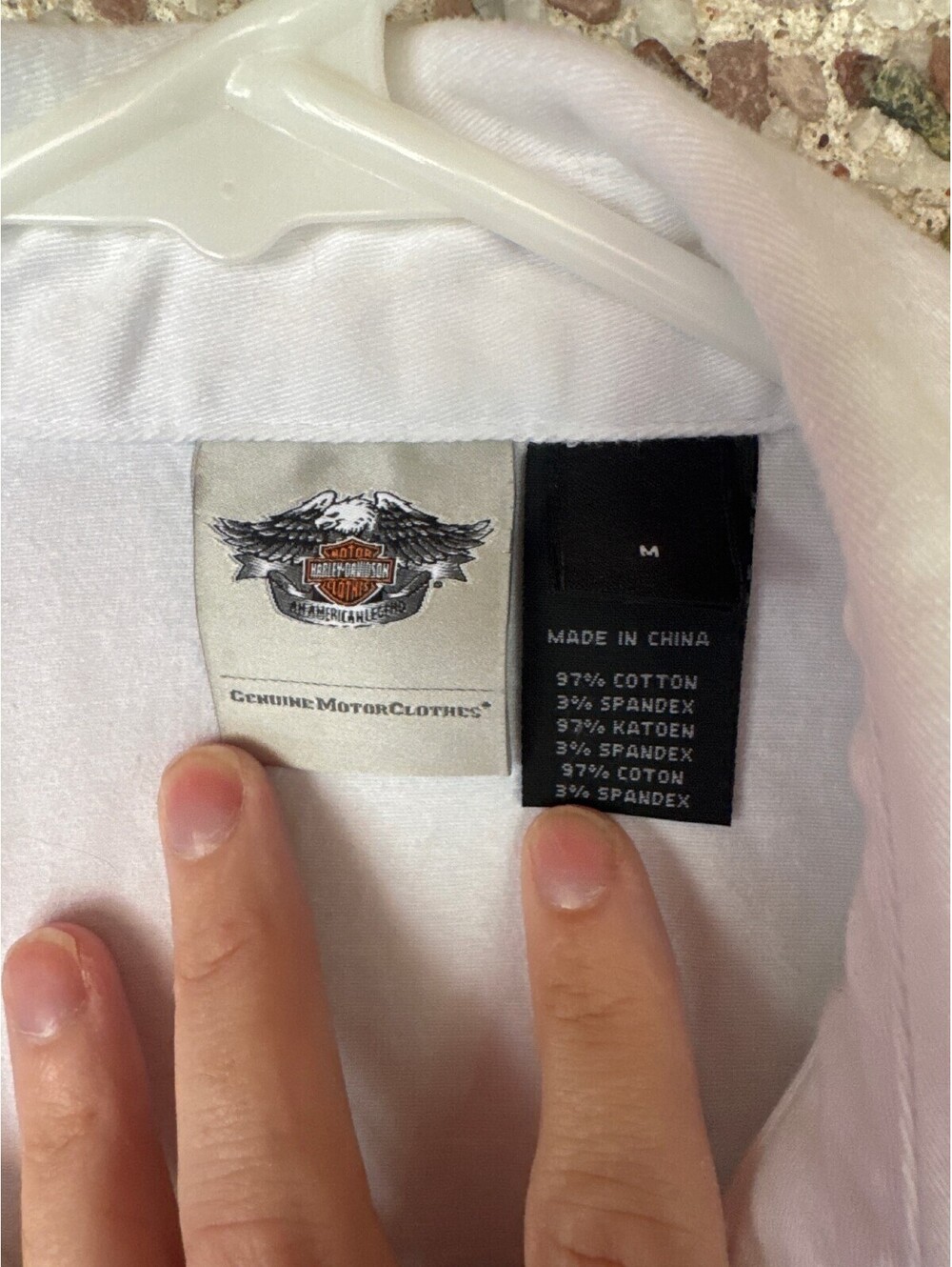 Harley Davidson White Denim Vest Corset Lace Back Flame Logo Womens M - Picture 4 of 5